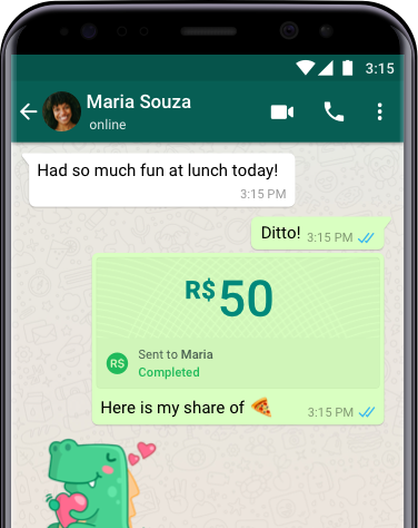 Whatsapp digital payment feature